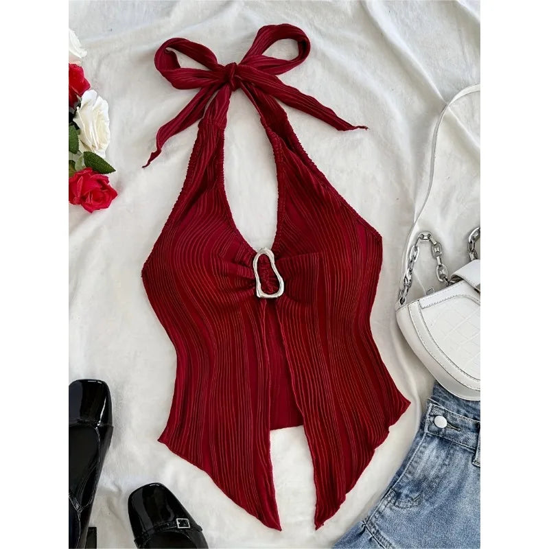 Split Backless Top