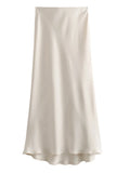 Satin Midi Skirt
