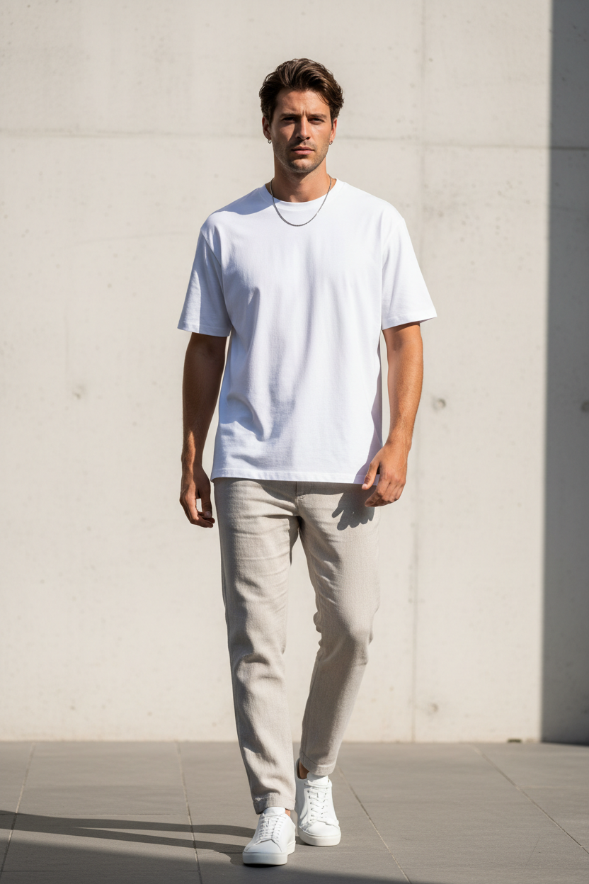 Plain Heavyweight cotton tee